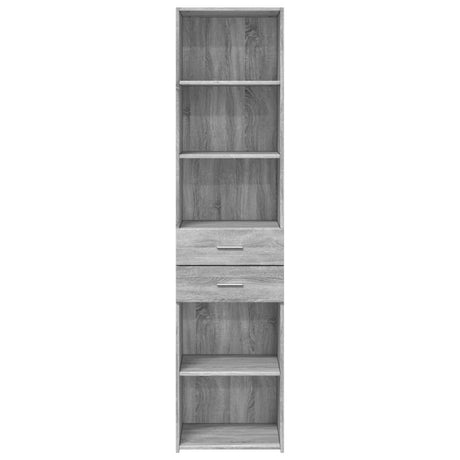 Hoge kast 45x42,5x185 cm bewerkt hout grijs sonoma eikenkleurig - AllerleiShop