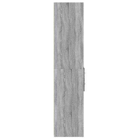 Hoge kast 45x42,5x185 cm bewerkt hout grijs sonoma eikenkleurig - AllerleiShop