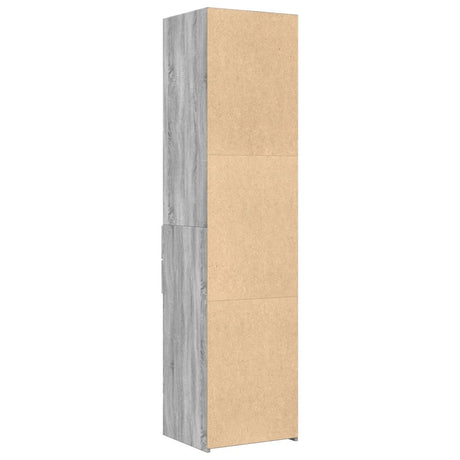 Hoge kast 45x42,5x185 cm bewerkt hout grijs sonoma eikenkleurig - AllerleiShop