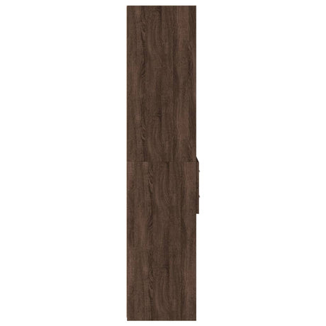 Hoge kast 45x42,5x185 cm bewerkt hout bruin eikenkleurig - AllerleiShop