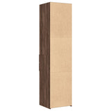 Hoge kast 45x42,5x185 cm bewerkt hout bruin eikenkleurig - AllerleiShop