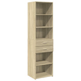 Hoge kast 50x42,5x185 cm bewerkt hout sonoma eikenkleurig - AllerleiShop