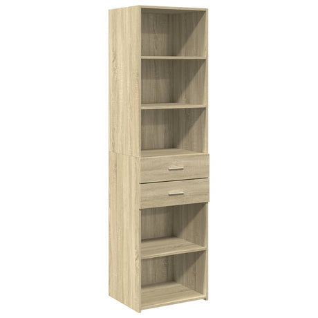 Hoge kast 50x42,5x185 cm bewerkt hout sonoma eikenkleurig - AllerleiShop