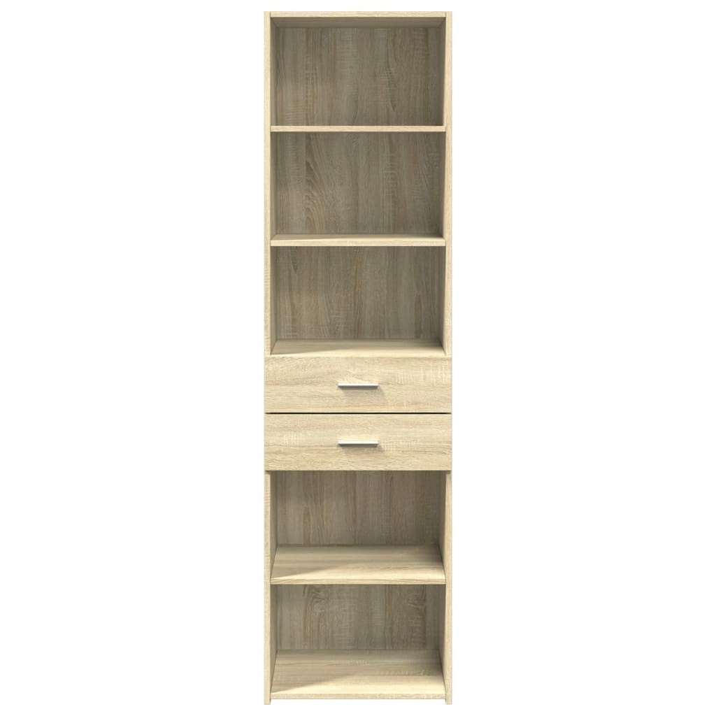 Hoge kast 50x42,5x185 cm bewerkt hout sonoma eikenkleurig - AllerleiShop