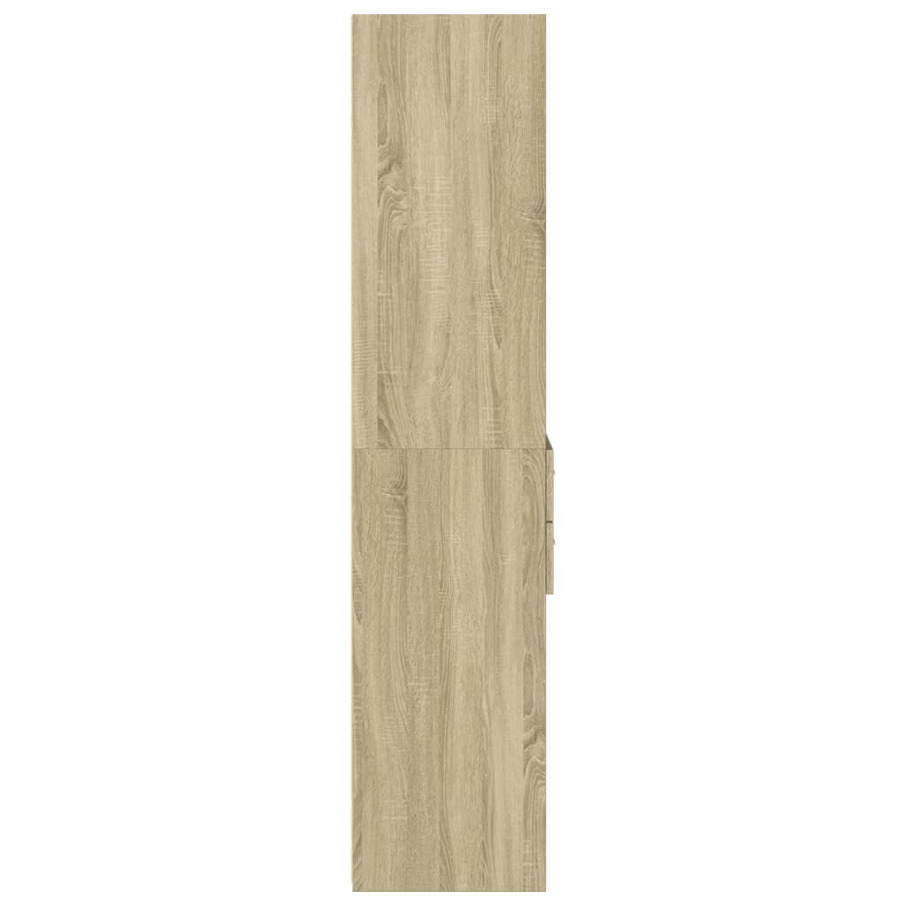 Hoge kast 50x42,5x185 cm bewerkt hout sonoma eikenkleurig - AllerleiShop