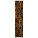 Hoge kast 50x42,5x185 cm bewerkt hout gerookt eikenkleurig - AllerleiShop