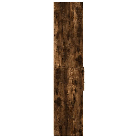 Hoge kast 50x42,5x185 cm bewerkt hout gerookt eikenkleurig - AllerleiShop