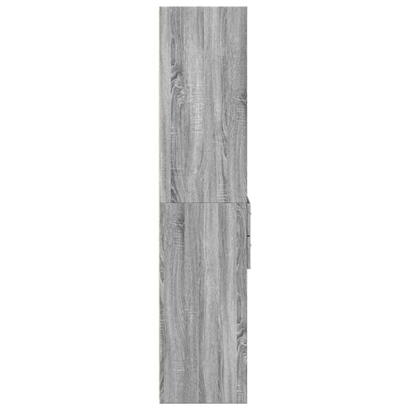 Hoge kast 50x42,5x185 cm bewerkt hout grijs sonoma eikenkleurig - AllerleiShop