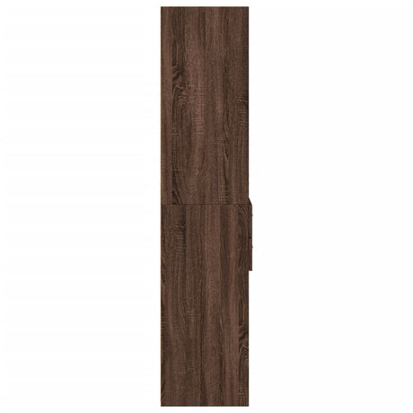 Hoge kast 50x42,5x185 cm bewerkt hout bruin eikenkleur - AllerleiShop