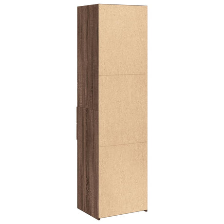 Hoge kast 50x42,5x185 cm bewerkt hout bruin eikenkleur - AllerleiShop