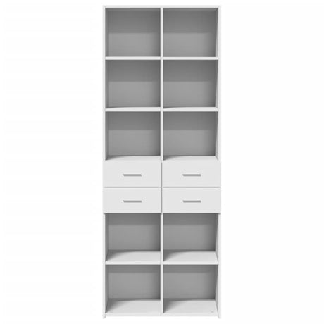 Hoge kast 70x42,5x185 cm bewerkt hout wit - AllerleiShop