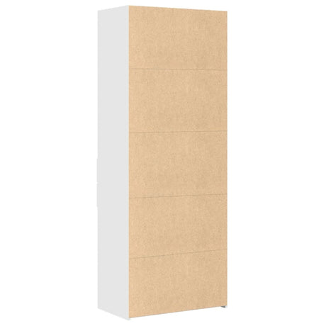 Hoge kast 70x42,5x185 cm bewerkt hout wit - AllerleiShop