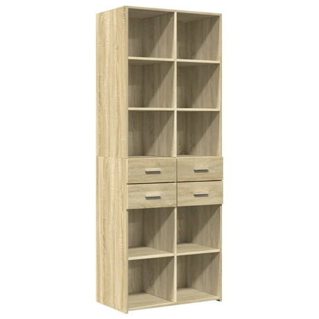 Hoge kast 70x42,5x185 cm bewerkt hout sonoma eikenkleurig - AllerleiShop