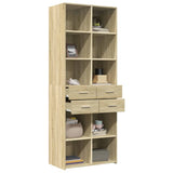 Hoge kast 70x42,5x185 cm bewerkt hout sonoma eikenkleurig - AllerleiShop