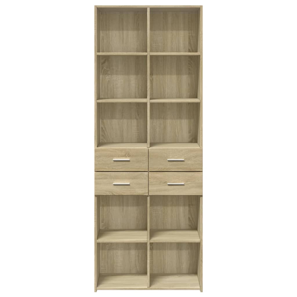 Hoge kast 70x42,5x185 cm bewerkt hout sonoma eikenkleurig - AllerleiShop