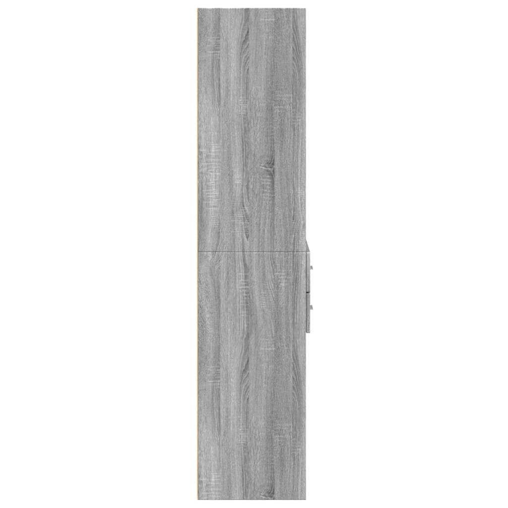 Hoge kast 70x42,5x185 cm bewerkt hout grijs sonoma eikenkleurig - AllerleiShop