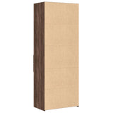 Hoge kast 70x42,5x185 cm bewerkt hout bruin eikenkleurig - AllerleiShop