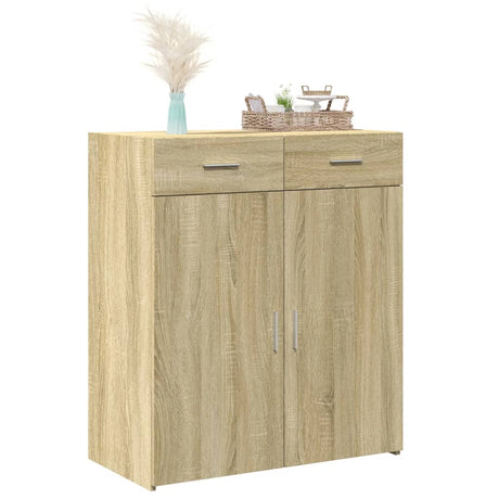 Dressoir 80x42,5x93 cm bewerkt hout sonoma eikenkleurig - AllerleiShop