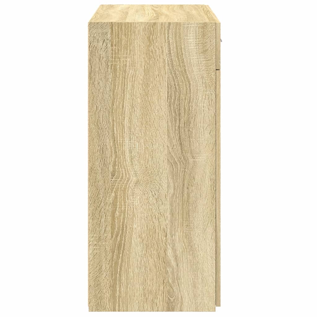 Dressoir 80x42,5x93 cm bewerkt hout sonoma eikenkleurig - AllerleiShop