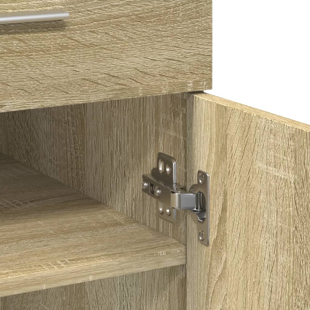 Dressoir 80x42,5x93 cm bewerkt hout sonoma eikenkleurig - AllerleiShop