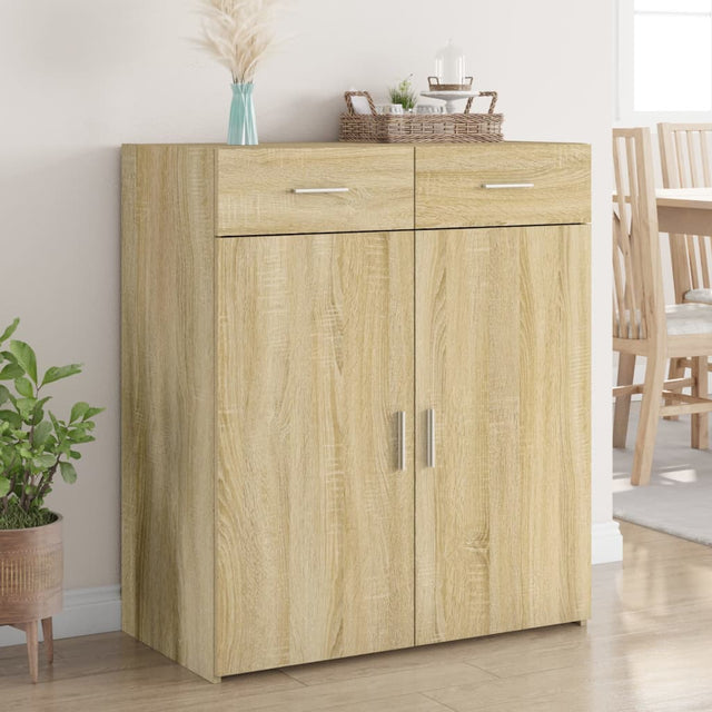 Dressoir 80x42,5x93 cm bewerkt hout sonoma eikenkleurig - AllerleiShop