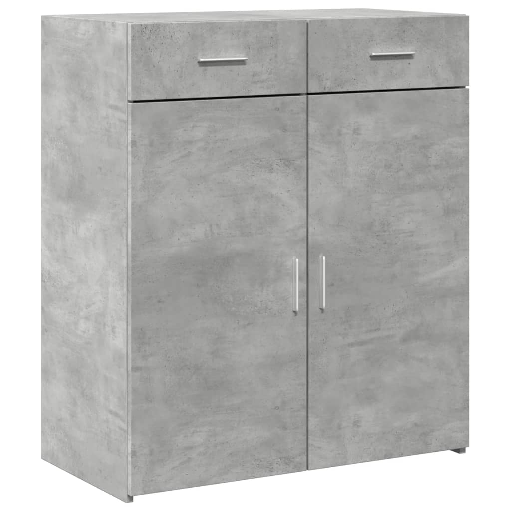 Dressoir 80x42,5x93 cm bewerkt hout betongrijs - AllerleiShop