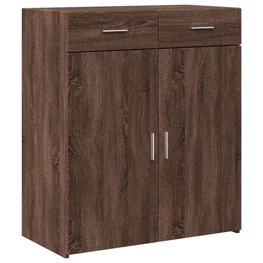 Dressoir 80x42,5x93 cm bewerkt hout bruin eikenkleur - AllerleiShop