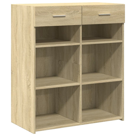 Dressoir 80x42,5x93 cm bewerkt hout sonoma eikenkleurig - AllerleiShop