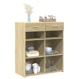 Dressoir 80x42,5x93 cm bewerkt hout sonoma eikenkleurig - AllerleiShop