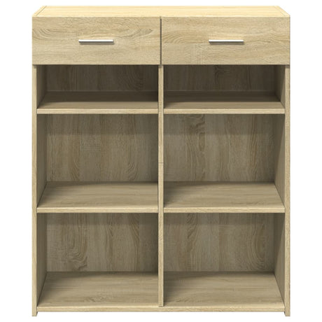 Dressoir 80x42,5x93 cm bewerkt hout sonoma eikenkleurig - AllerleiShop