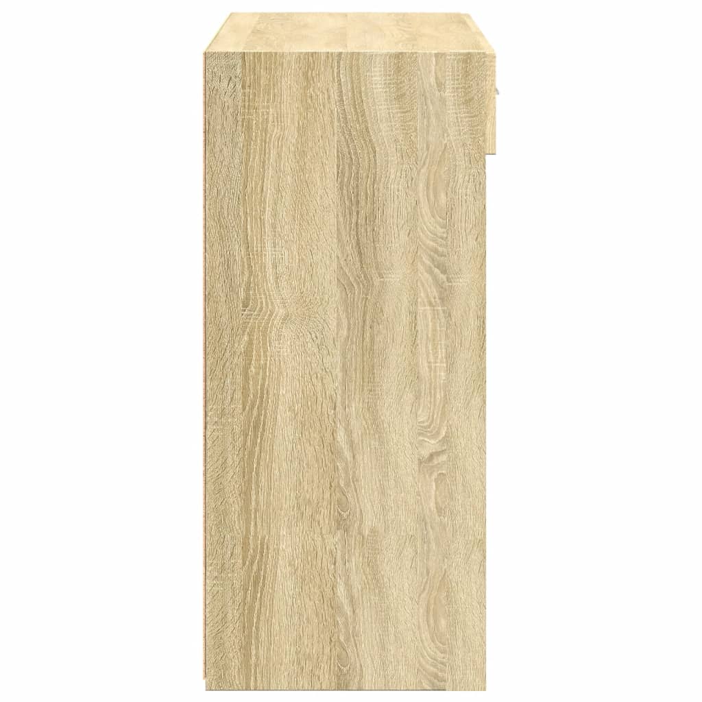 Dressoir 80x42,5x93 cm bewerkt hout sonoma eikenkleurig - AllerleiShop