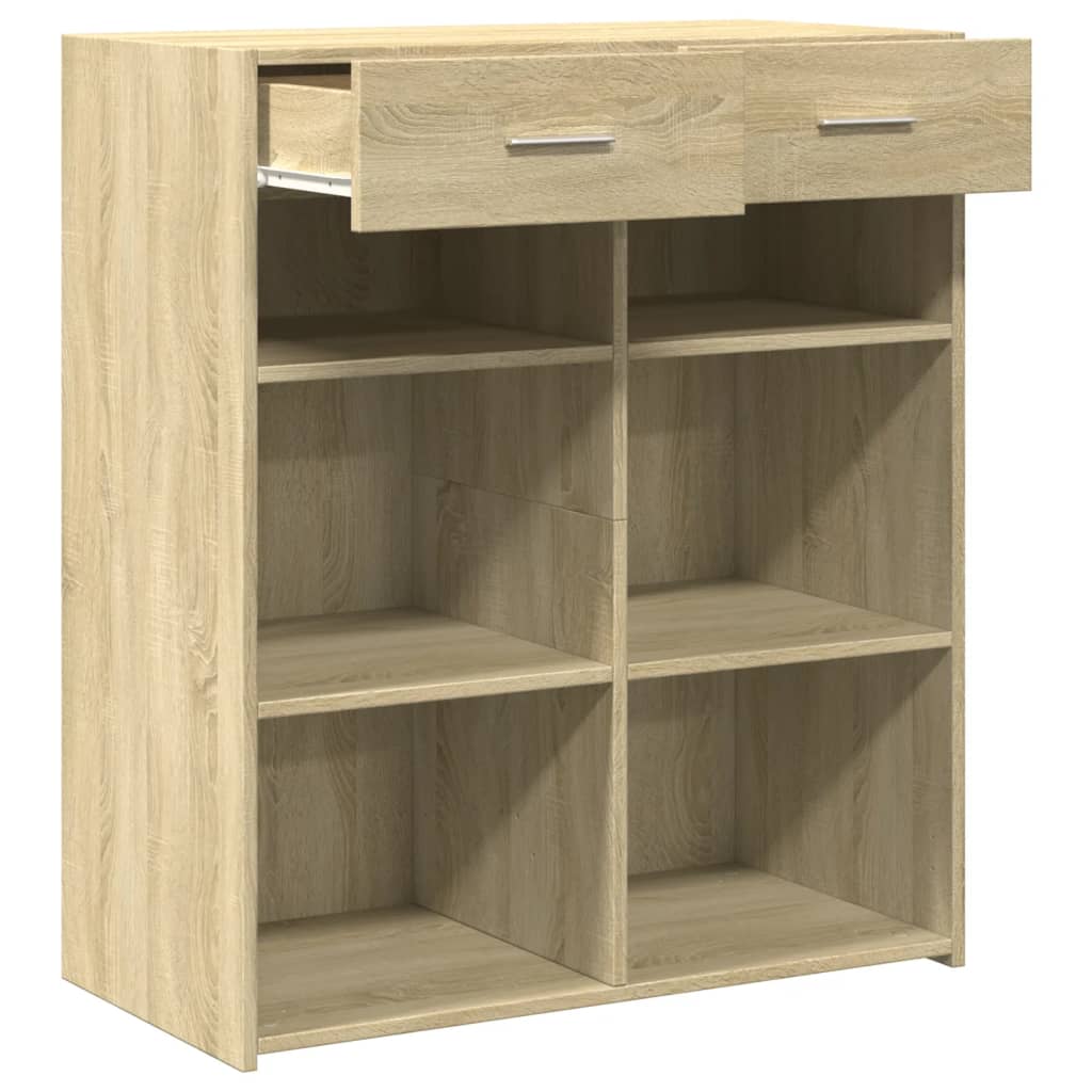 Dressoir 80x42,5x93 cm bewerkt hout sonoma eikenkleurig - AllerleiShop