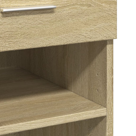 Dressoir 80x42,5x93 cm bewerkt hout sonoma eikenkleurig - AllerleiShop