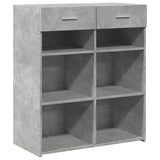 Dressoir 80x42,5x93 cm bewerkt hout betongrijs - AllerleiShop