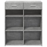 Dressoir 80x42,5x93 cm bewerkt hout betongrijs - AllerleiShop