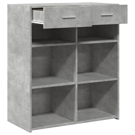 Dressoir 80x42,5x93 cm bewerkt hout betongrijs - AllerleiShop