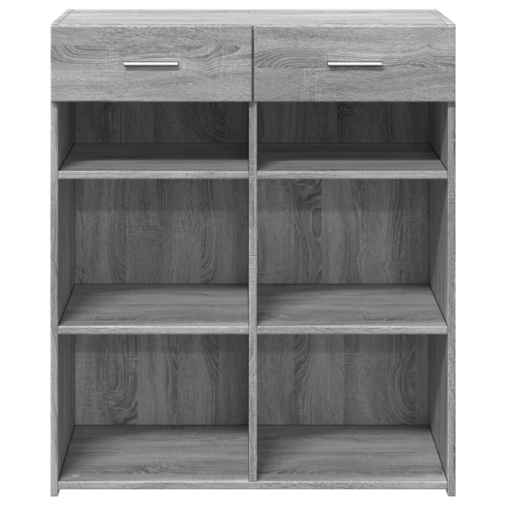 Dressoir 80x42,5x93 cm bewerkt hout grijs sonoma eikenkleurig - AllerleiShop