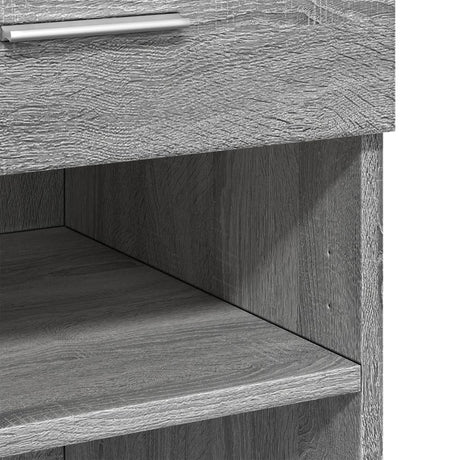 Dressoir 80x42,5x93 cm bewerkt hout grijs sonoma eikenkleurig - AllerleiShop