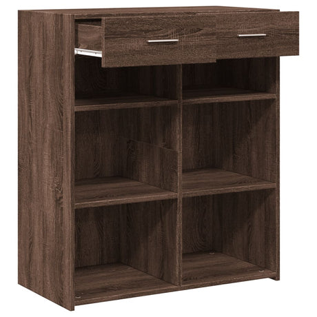 Dressoir 80x42,5x93 cm bewerkt hout bruin eikenkleur - AllerleiShop