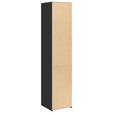 Hoge kast 40x41x185 cm bewerkt hout zwart - AllerleiShop