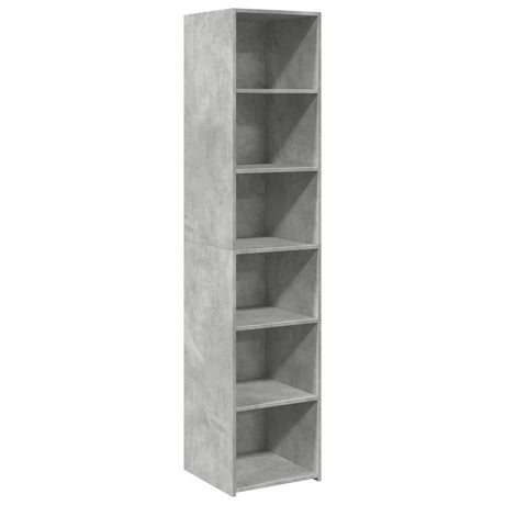 Hoge kast 40x41x185 cm bewerkt hout betongrijs - AllerleiShop