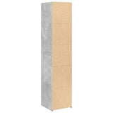 Hoge kast 40x41x185 cm bewerkt hout betongrijs - AllerleiShop