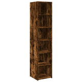 Hoge kast 40x41x185 cm bewerkt hout gerookt eikenkleurig - AllerleiShop