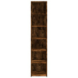 Hoge kast 40x41x185 cm bewerkt hout gerookt eikenkleurig - AllerleiShop