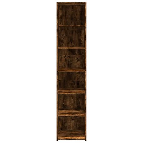 Hoge kast 40x41x185 cm bewerkt hout gerookt eikenkleurig - AllerleiShop