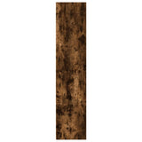 Hoge kast 40x41x185 cm bewerkt hout gerookt eikenkleurig - AllerleiShop