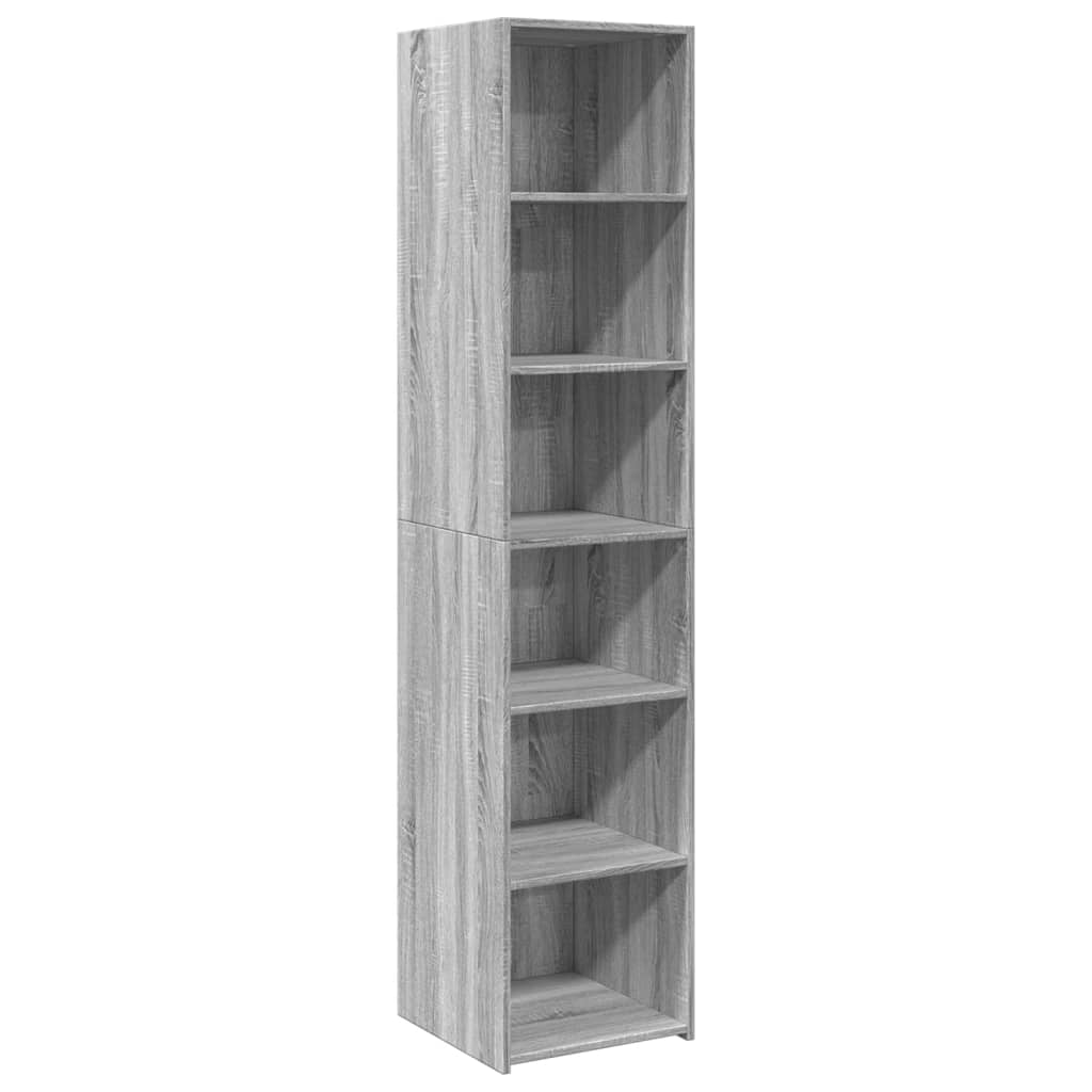 Hoge kast 40x41x185 cm bewerkt hout grijs sonoma eikenkleurig - AllerleiShop