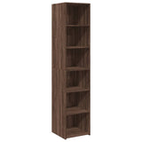 Hoge kast 40x41x185 cm bewerkt hout bruin eikenkleurig - AllerleiShop