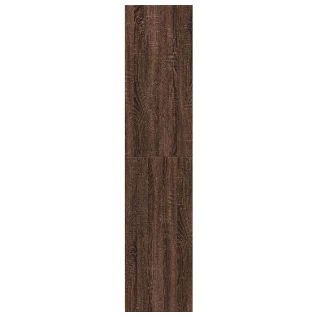 Hoge kast 40x41x185 cm bewerkt hout bruin eikenkleurig - AllerleiShop