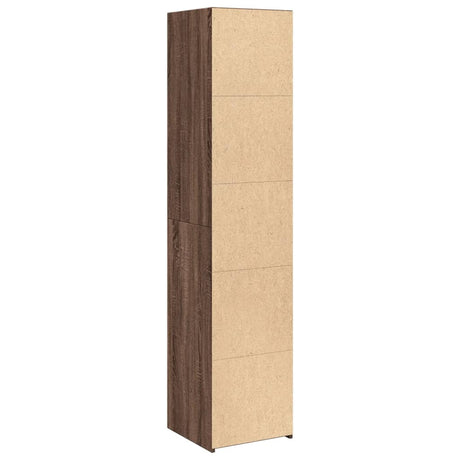 Hoge kast 40x41x185 cm bewerkt hout bruin eikenkleurig - AllerleiShop